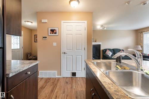 105 Galloway Wynd, Fort Saskatchewan, AB - Indoor Photo Showing Kitchen With Double Sink