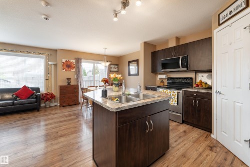 105 Galloway Wynd, Fort Saskatchewan, AB - Indoor Photo Showing Kitchen With Double Sink