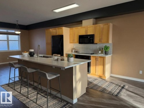 113 9507 101 Avenue, Edmonton, AB - Indoor Photo Showing Kitchen With Double Sink