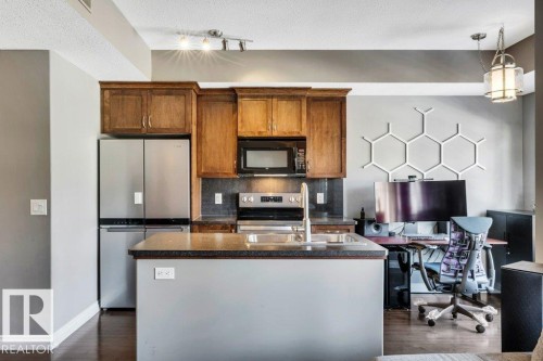 205 6720 112 Street, Edmonton, AB - Indoor Photo Showing Kitchen With Double Sink