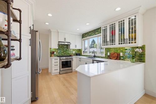 14631 88 Avenue, Edmonton, AB - Indoor Photo Showing Kitchen With Upgraded Kitchen