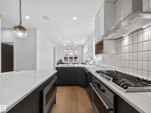 10449 143 Street, Edmonton, AB - Indoor Photo Showing Kitchen With Upgraded Kitchen