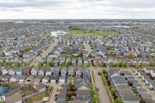 Expansive aerial view of a residential neighborhood featuring numerous single-family homes with varying architectural styles and rooflines - 2007 74 Street, Edmonton, AB - Outdoor With View