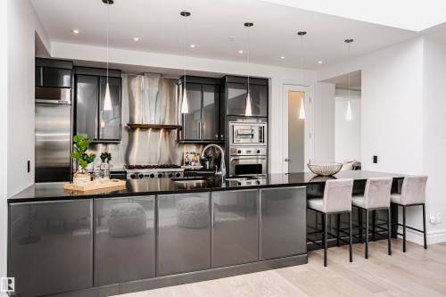 2104 9020 Jasper Avenue, Edmonton, AB - Indoor Photo Showing Kitchen With Upgraded Kitchen