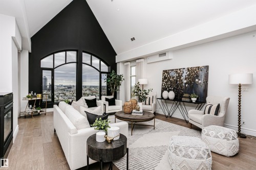 2104 9020 Jasper Avenue, Edmonton, AB - Indoor Photo Showing Living Room