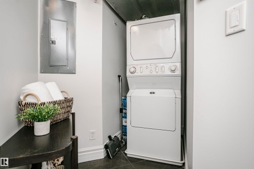 2104 9020 Jasper Avenue, Edmonton, AB - Indoor Photo Showing Laundry Room