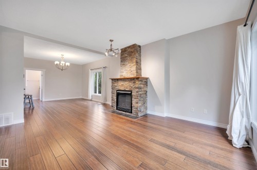 11028 84 Avenue, Edmonton, AB - Indoor Photo Showing Living Room With Fireplace