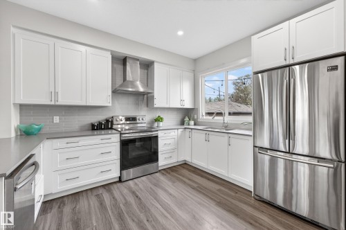 10326 160 Street, Edmonton, AB - Indoor Photo Showing Kitchen With Stainless Steel Kitchen