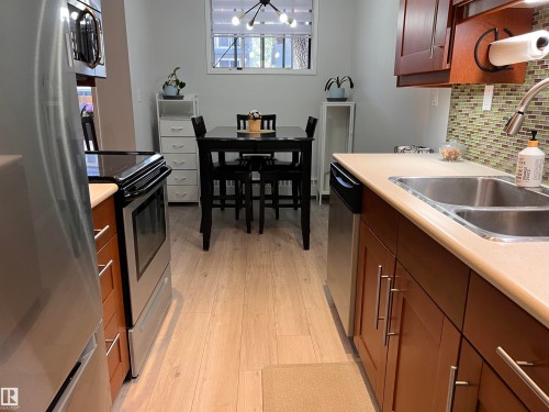 106 10421 93 Street Nw, Edmonton, AB - Indoor Photo Showing Kitchen With Double Sink