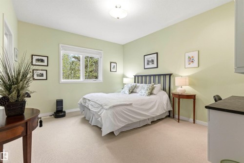 Spacious room featuring light green walls and plush carpeting - 1728 Rutherford Pt Point(E) Sw, Edmonton, AB - Indoor Photo Showing Bedroom