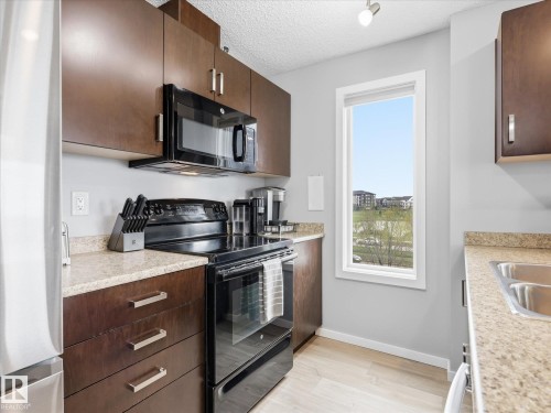 302 5521 7 Avenue, Edmonton, AB - Indoor Photo Showing Kitchen With Double Sink