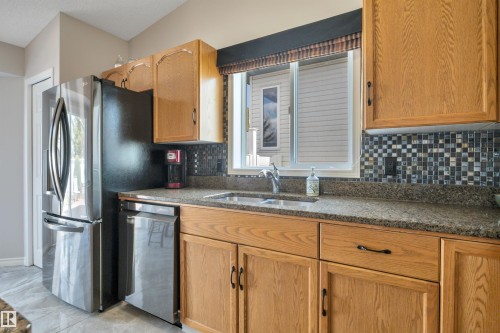 117 Hollick-Kenyon Way, Edmonton, AB - Indoor Photo Showing Kitchen With Double Sink
