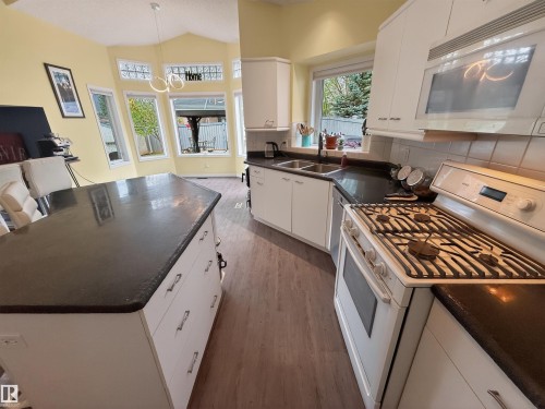 11 Lacombe Drive, St. Albert, AB - Indoor Photo Showing Kitchen With Double Sink