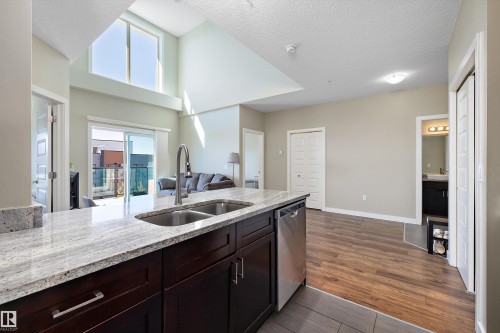 505 1238 Windermere Way, Edmonton, AB - Indoor Photo Showing Kitchen With Double Sink