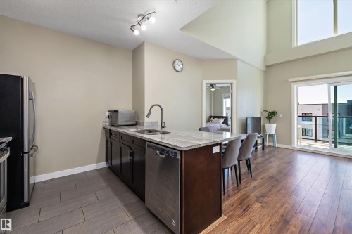 505 1238 Windermere Way, Edmonton, AB - Indoor Photo Showing Kitchen With Double Sink