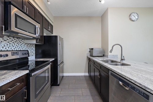 505 1238 Windermere Way, Edmonton, AB - Indoor Photo Showing Kitchen With Double Sink