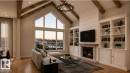 1155 Genesis On The Lake Boulevard, Stony Plain, AB  - Indoor Photo Showing Living Room With Fireplace 