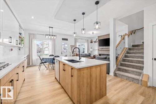 26 Ficus Way, Fort Saskatchewan, AB - Indoor Photo Showing Kitchen With Double Sink With Upgraded Kitchen