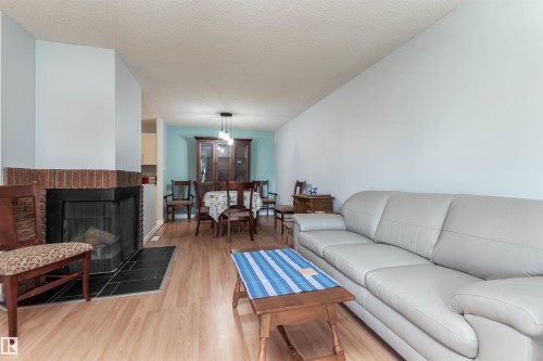 2109 Saddleback Road Nw, Edmonton, AB - Indoor Photo Showing Living Room With Fireplace