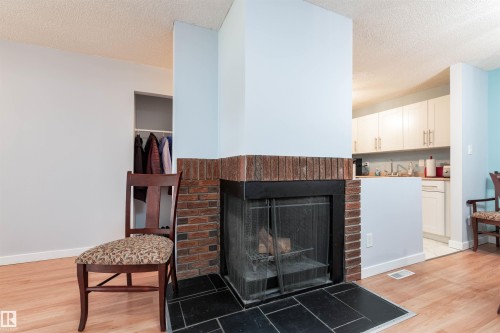 2109 Saddleback Road Nw, Edmonton, AB - Indoor Photo Showing Living Room With Fireplace