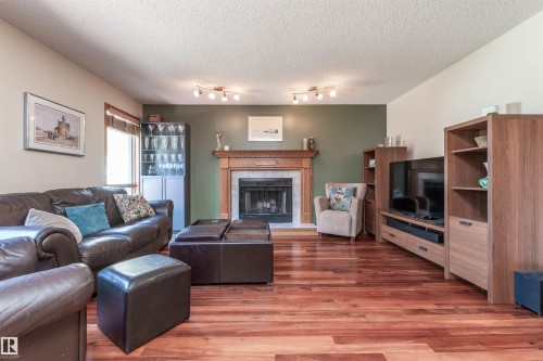 5204 190 Street, Edmonton, AB - Indoor Photo Showing Living Room With Fireplace