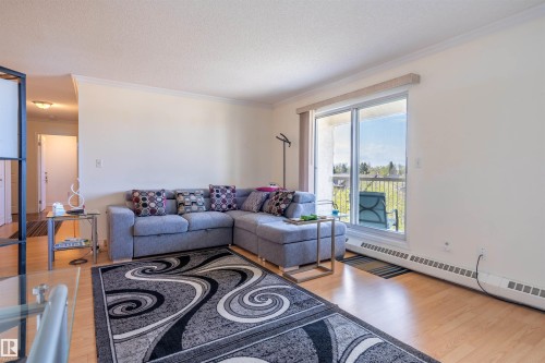 407 18012 95 Avenue, Edmonton, AB - Indoor Photo Showing Living Room With Fireplace