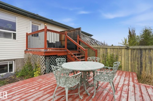 Spacious multi-level wood deck with a privacy fence - 14017 156 Avenue, Edmonton, AB - Outdoor With Deck Patio Veranda With Exterior