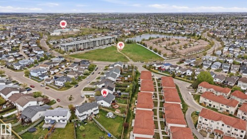 Expansive aerial perspective showcasing a residential neighborhood with diverse housing styles - 14017 156 Avenue, Edmonton, AB - Outdoor With View