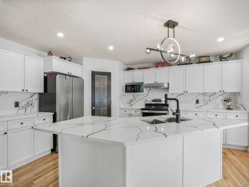 20115 46 Avenue, Edmonton, AB - Indoor Photo Showing Kitchen With Double Sink