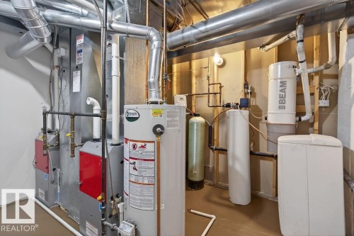 Mechanical room - 2 new high-efficiency furnaces, water softener, iron filter, HWT - 49 52257 Rge Road 231, Rural Strathcona County, AB 