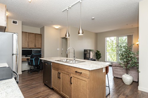 225 503 Albany Way, Edmonton, AB - Indoor Photo Showing Kitchen With Double Sink