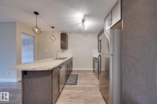 408 6084 Stanton Drive, Edmonton, AB - Indoor Photo Showing Kitchen With Double Sink