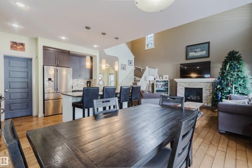 173 Sheppard Circle, Leduc, AB - Indoor With Fireplace