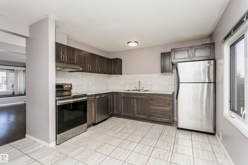 18425 95A Avenue, Edmonton, AB - Indoor Photo Showing Kitchen With Double Sink