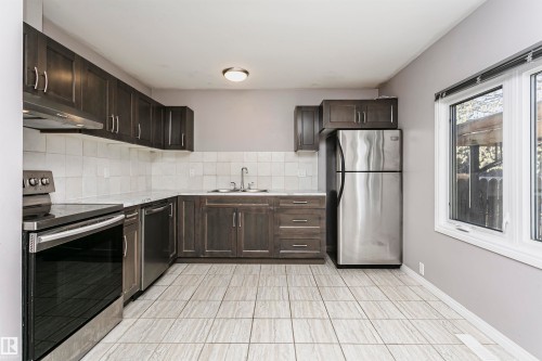 18425 95A Avenue, Edmonton, AB - Indoor Photo Showing Kitchen With Double Sink