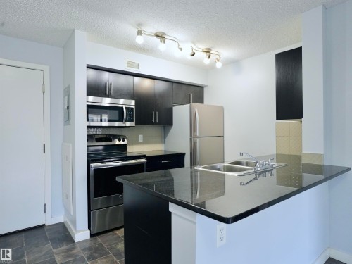 320 5816 Mullen Place, Edmonton, AB - Indoor Photo Showing Kitchen With Double Sink With Upgraded Kitchen