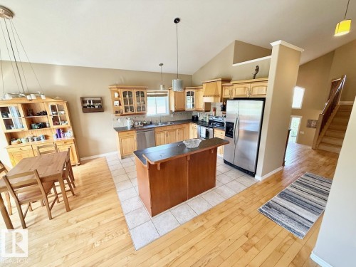 4503 Spruce Avenue, Boyle, AB - Indoor Photo Showing Kitchen With Double Sink
