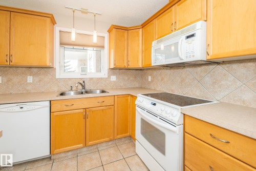 210 2420 108 Street, Edmonton, AB - Indoor Photo Showing Kitchen With Double Sink