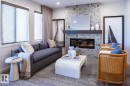 2376 Muckleplum Way, Edmonton, AB  - Indoor Photo Showing Living Room With Fireplace 