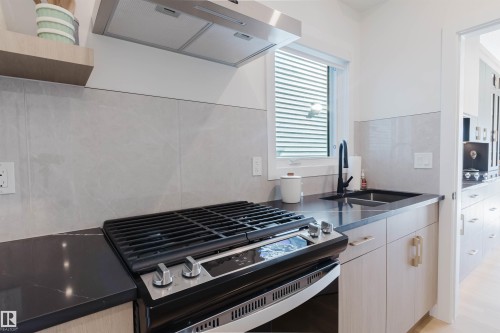211 Edgemont Green, Edmonton, AB - Indoor Photo Showing Kitchen With Double Sink