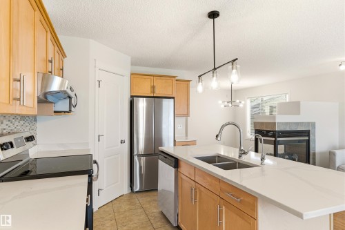 2550 Rabbit Hill Road, Edmonton, AB - Indoor Photo Showing Kitchen With Stainless Steel Kitchen With Double Sink