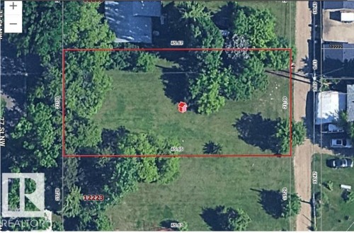 Property Survey. Displaying the boundaries and dimensions of the property - 12225 77 Street Nw, Edmonton, AB 