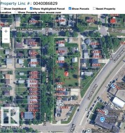 Property Linc Map. Displaying the geographic layout and parcel identifiers for the property - 