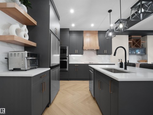7214 Kiviaq Link, Edmonton, AB - Indoor Photo Showing Kitchen With Upgraded Kitchen