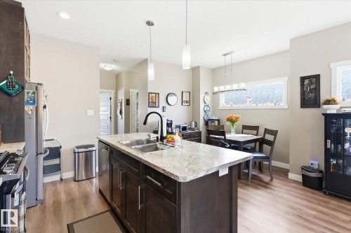 34 Brickyard Drive, Stony Plain, AB - Indoor Photo Showing Kitchen With Double Sink With Upgraded Kitchen