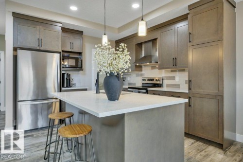 777 Berg Loop, Leduc, AB - Indoor Photo Showing Kitchen With Stainless Steel Kitchen With Upgraded Kitchen