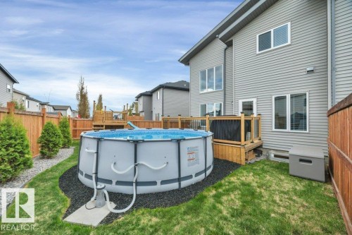 777 Berg Loop, Leduc, AB - Outdoor With Above Ground Pool With Exterior