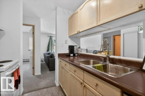 111 11218 80 Street, Edmonton, AB - Indoor Photo Showing Kitchen With Double Sink