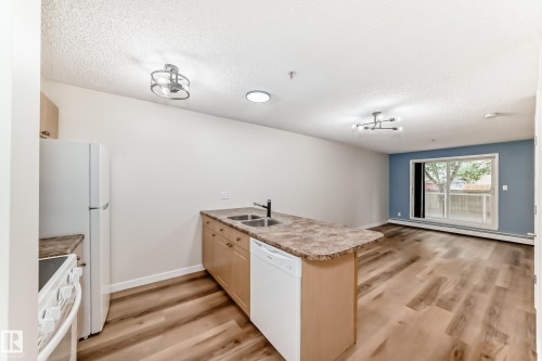 108 12838 65 Street, Edmonton, AB - Indoor Photo Showing Kitchen With Double Sink