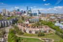 Curved residential building featuring multiple private balconies - 108 10105 95 Street, Edmonton, AB  - Outdoor With View 